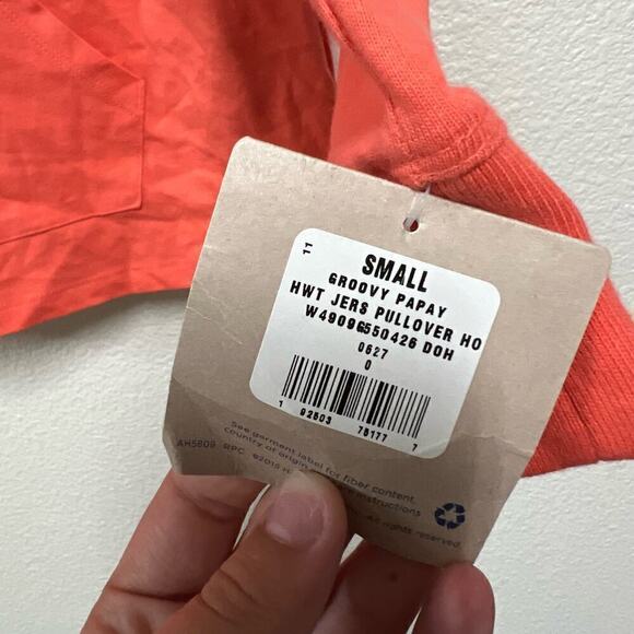 NWT Champion Jersey Pullover Hoodie Sweatshirt in Groovy Papaya Size Small - Picture 3 of 3